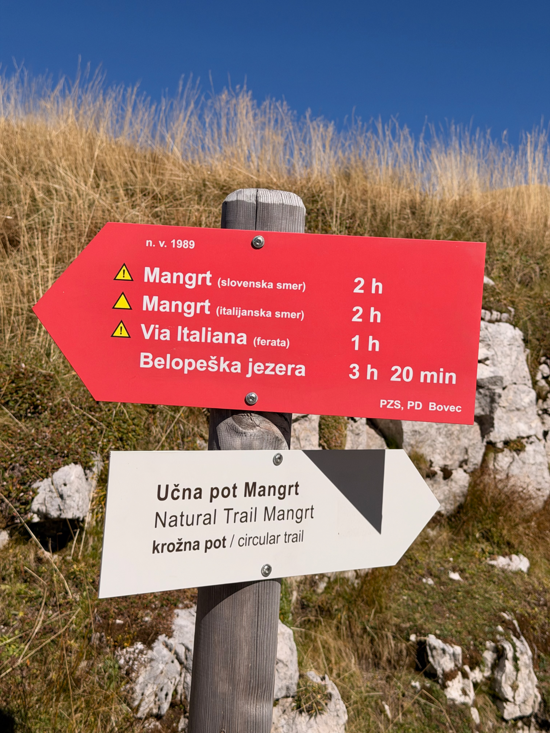 Mangart – fotografija s poti