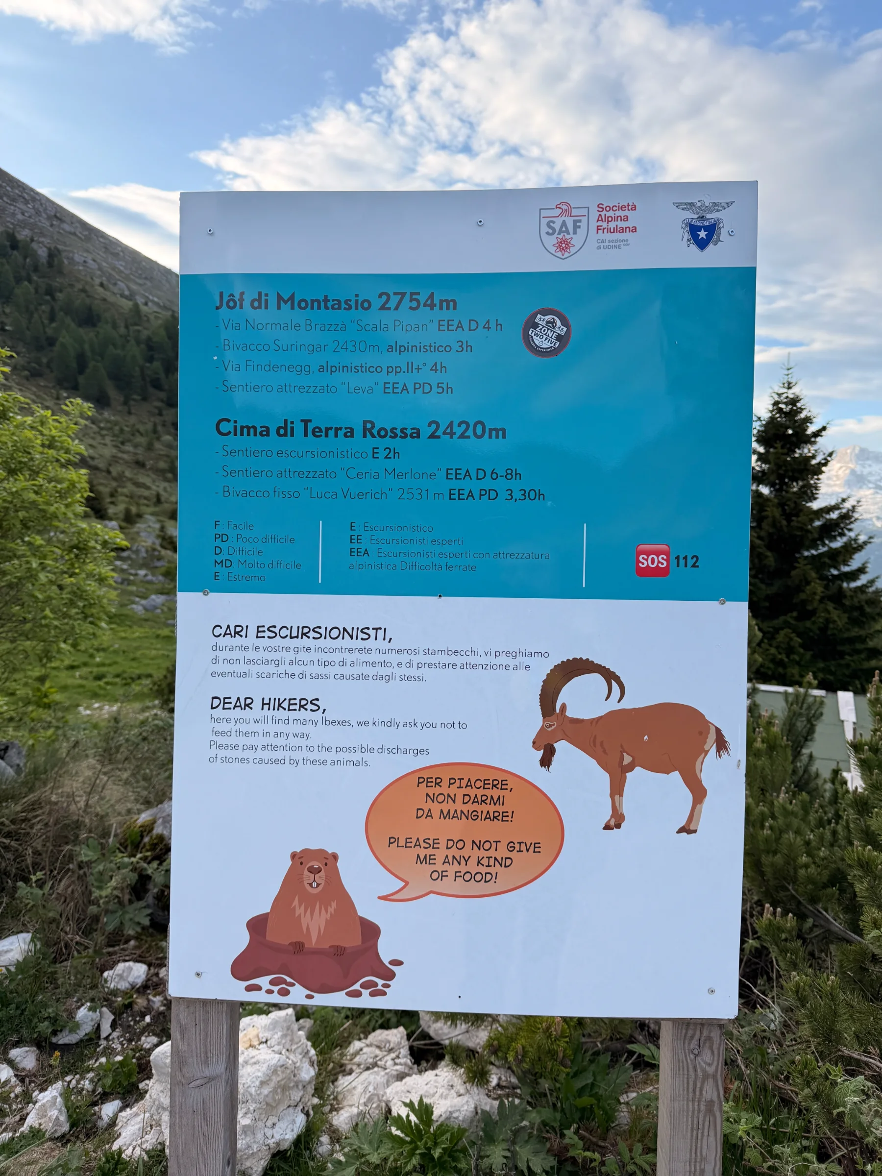 Špik Hude police / Cima di Terrarossa – fotografija s poti